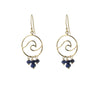 Blue wave earrings