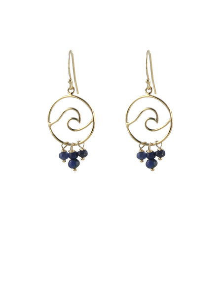 Blue wave earrings