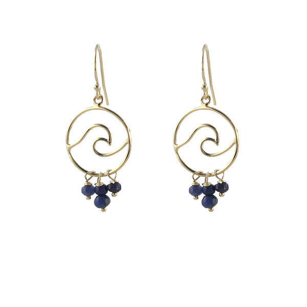 Blue wave earrings