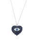 Bold Evil Eye Necklace rhodium plate