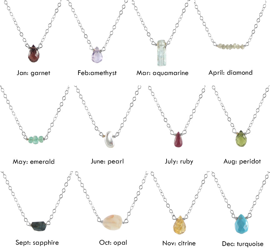 Personalised Birthstone Necklaces | Bloom Boutique