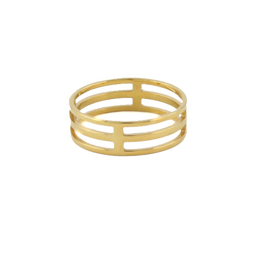 Cage Ring gold plate