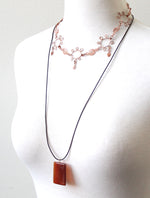 Willow red stone necklace