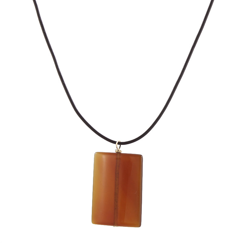 Carnelian Rectangle Necklace