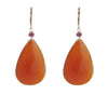 Carnelian teardrop earrings