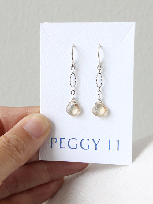 Champagne Citrine Earrings by Peggy Li Creations