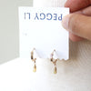 Golden Opal and Hoop Earrings
