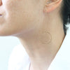 Gold simple circle earrings