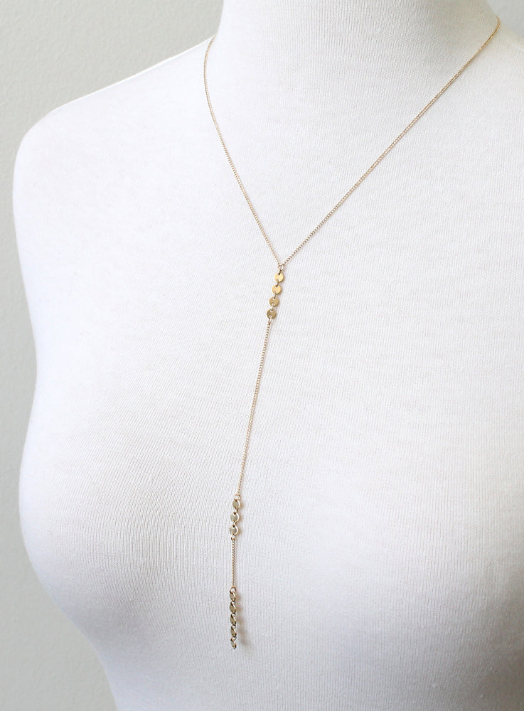 Slim Lariat Necklace by Peggy Li Creations