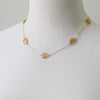 Citrine stone necklace on gold chain