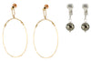 Earrings with clipon earring tops