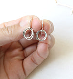 Clustered Circle Earrings in sterling silver