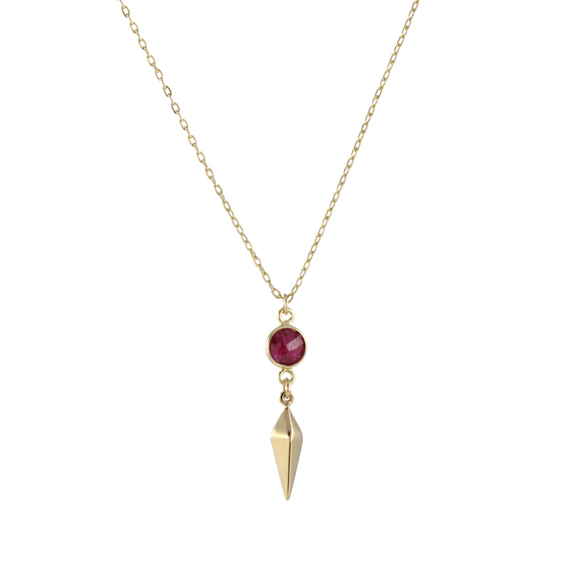 Compass Point Necklace in ruby