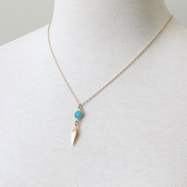 Compass Point Necklace, turquoise