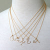Cursive Initial Charms Necklace