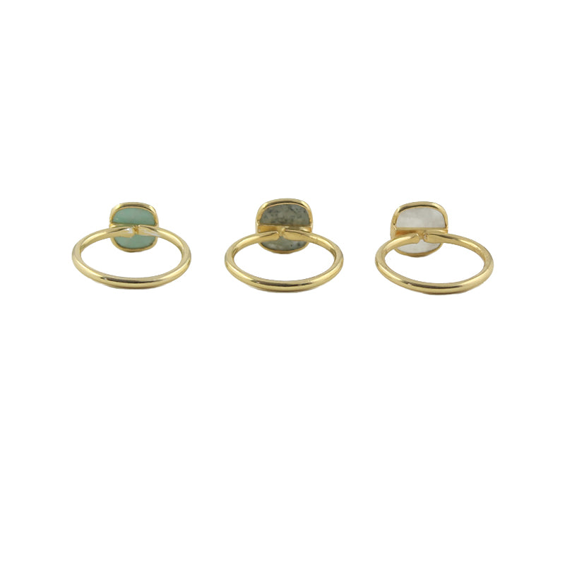 Adjustable gemstone rings