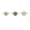 Cushion cut gemstone rings