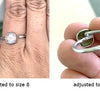 Cushion Cut Gemstone Ring adjustable
