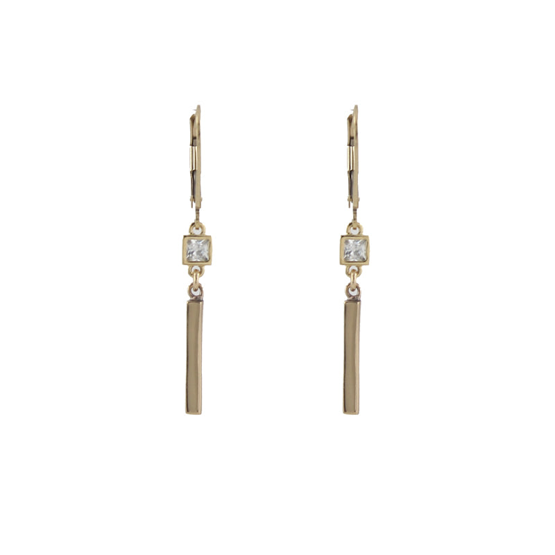 CZ Bar Earrings