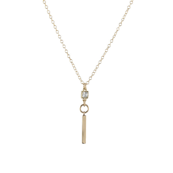 CZ Bar Necklace