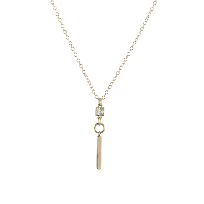 CZ Bar Necklace