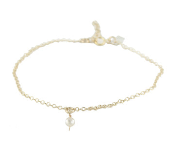 Tiny Gem Bracelet, pearl