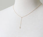 Y shape necklace with CZ