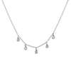 CZ Raindrops Necklace silver