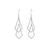 Diamond Shape Chime Earrings silver