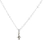 Diamond Clover Necklace - silver