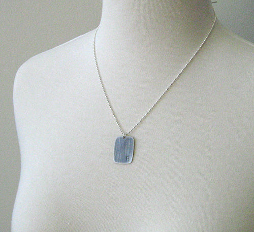 Bauhaus Dogtag Necklace, silver