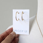 Dotted Hoop Earrings by Peggy Li