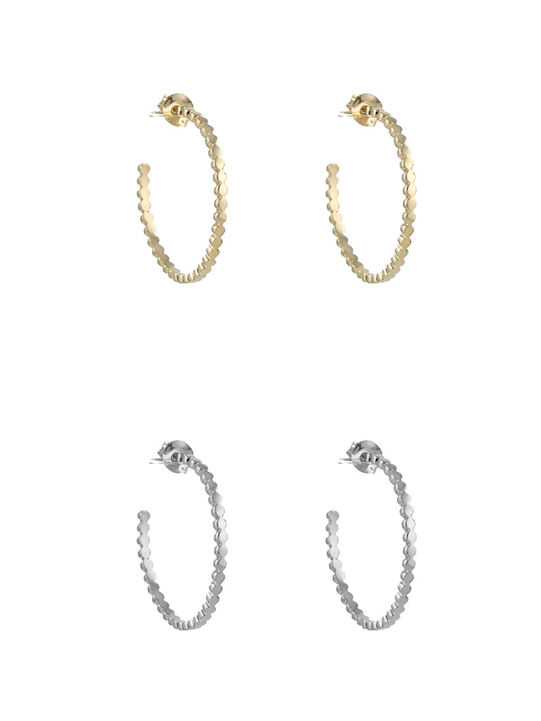 Dotted Hoop Earrings by Peggy Li