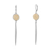 Druzy Quill Earrings seen in silver