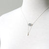 Druzy Spike Necklace in silver on silver