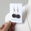 Tiger Ebony wood earrings