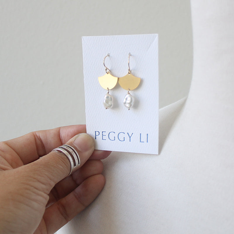 Fan Pearl Earrings seen on Sweet Magnolias