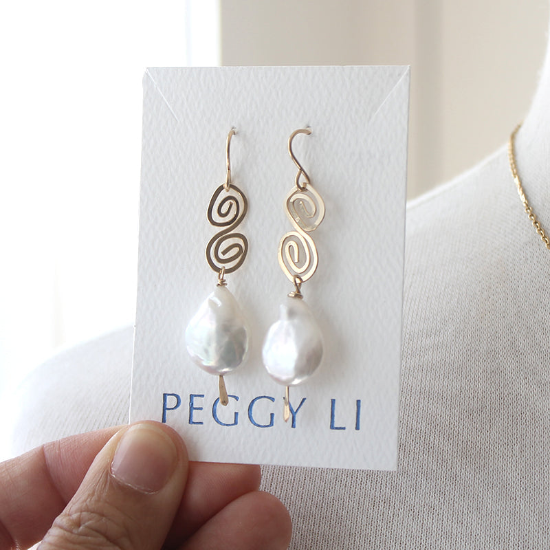 Jumbo Pearl Drop Earrings