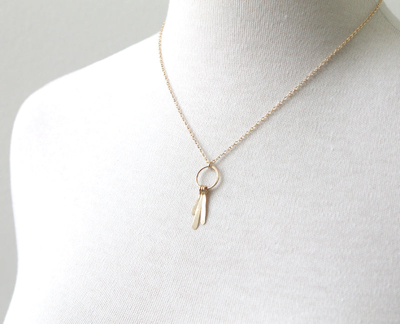 Flirty Fringe Necklace in 14k gold-filled