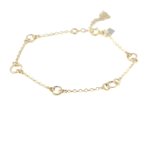 Dainty gold Floating Circles Bracelet