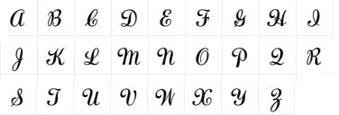 Cursive script initial font
