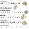 Fonts available for initial charms