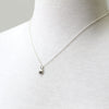 Silver fortune cookie charm necklace