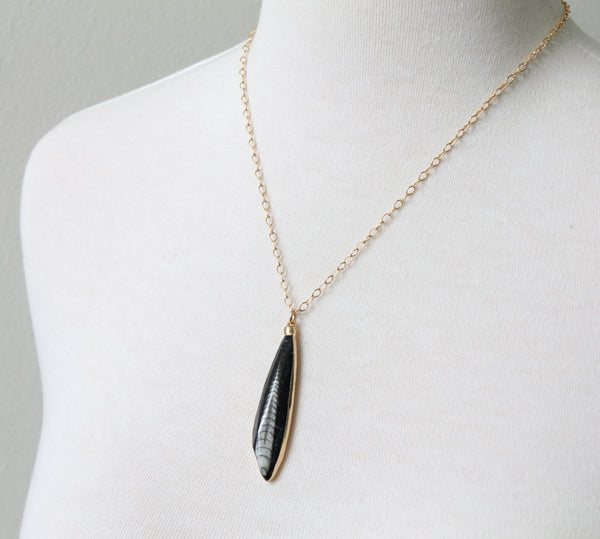 Orthoceras pendant necklace