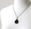 Deep Blue Druzy Necklace