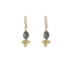 Gem Fleur Earrings yellow sapphires