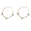 Gemmed Hoop Earrings