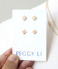 Geometric Stud Earrings - gold