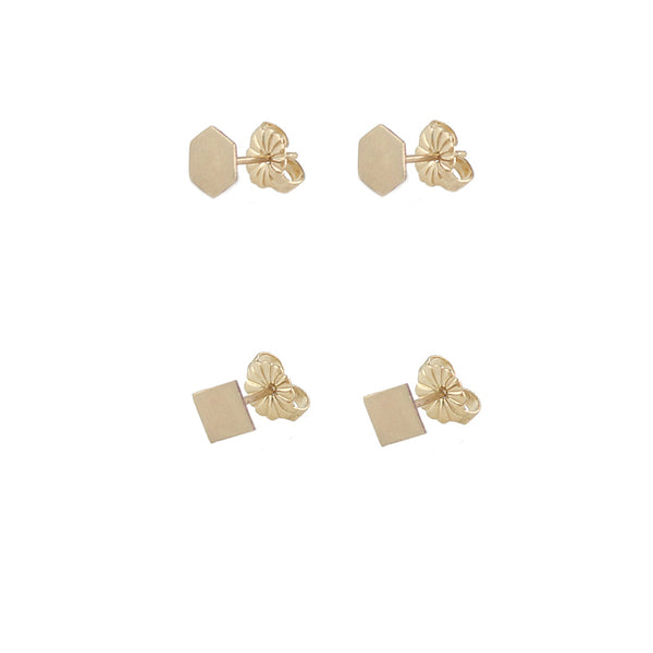 Geo stud earrings