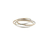 Half silver and half gold thin stacking rings